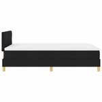 vidaXL Lit à ressorts avec coussin Noir 120 x 190 cm tissu