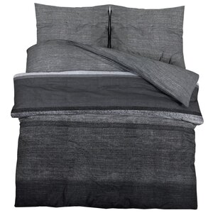 vidaXL Ensemble de housse de couette gris foncé 200x220 cm Coton