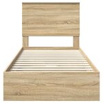 vidaXL Lit de Rangement Chêne Sonoma 90 x 190 cm Bois d'ingénierie