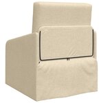 vidaXL Canapé Lit au Sol 2-en-1 Crème 65x80x83 cm Tissu