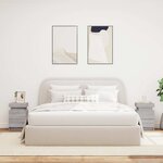 vidaXL Tables de chevet avec lumières LED 2 Pièces sonoma gris 35x39x55cm