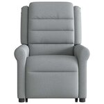 vidaXL Fauteuil inclinable de massage électrique Gris clair Tissu