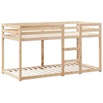 vidaXL Lit superposé avec toit 90x200 cm bois de pin massif
