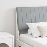 vidaXL Tête de lit capitonnée Gris clair 180 cm Pin massif