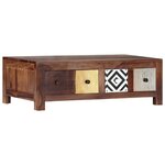 vidaXL Table basse 90x50x30 cm Bois massif