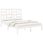 vidaXL Cadre de lit sans matelas blanc bois massif 150x200 cm