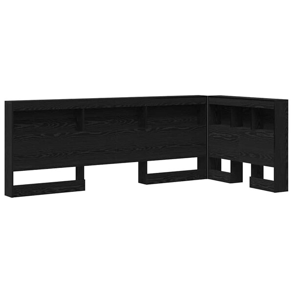 vidaXL Tête de lit de rangement Chêne noir 100 cm Bois d'ingénierie