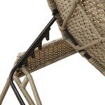 vidaXL Chaise longue avec coussin gris clair résine tressée