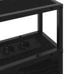 vidaXL Tête de lit de rangement Chêne noir 200 cm Bois d'ingénierie