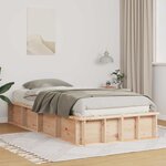 vidaXL Cadre de lit Pin massif 210 x 118 x 30 cm Pin massif