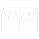 vidaXL Tête de lit métal blanc 150 cm