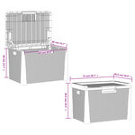 vidaXL Boîte de rangement de jardin anthracite 125 L PP
