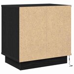 vidaXL Cabinet de chevet Noir 50 x 34.5 x 50 cm. Bois d'ingénierie