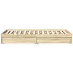 vidaXL Cadre de lit avec tiroirs sans matelas chêne sonoma 90x190 cm