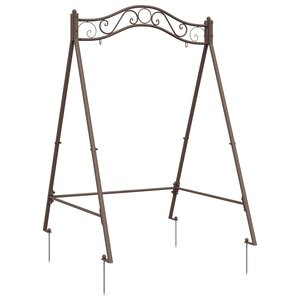 vidaXL Cadre de balançoire Marron ancien 113 x 121 5 x 168 cm Acier