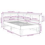 vidaXL Lit bibliothèque sans matelas 100x200 cm bois massif de pin