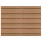 vidaXL Carreau de terrasse 6 Pièces Marron 60 x 30 cm WPC