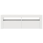 vidaXL Meuble TV avec lumières LED blanc 120x35x40 cm