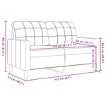 vidaXL Canapé à 2 places Gris clair 120 cm Velours