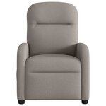 vidaXL Fauteuil inclinable électrique Taupe Tissu