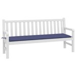 vidaXL Coussin de banc de jardin bleu marine 180x50x4 cm tissu oxford