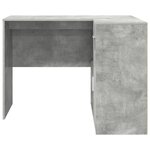 vidaXL Bureau d'angle gris béton 102x88x75 cm Bois d'ingénierie