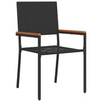vidaXL Ensemble de salle à manger pour jardin 5 Pièces Noir