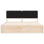 vidaXL Cadre de lit avec tête de lit rembourrée Noir 180 x 200 cm