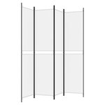 vidaXL Cloison de séparation 4 panneaux Blanc 200x220 cm Tissu