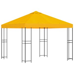 vidaXL Pavillon 3 x 3 m Jaune Polyester et Acier 190 gsm