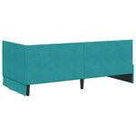 vidaXL Cadre de lit d'angle Turquoise 90 x 200 cm Velours