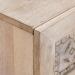 vidaXL Table de chevet Beige 50 x 33 x 60 cm bois de manguier massif