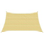 vidaXL Voile d'ombre 3 / 4 x 2 m HDPE Rectangulaire Jaune et blanc