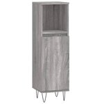 vidaXL Ensemble de meubles de salle de bain 3 Pièces Sonoma gris