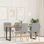 vidaXL Chaises à manger lot de 4 gris nuage tissu