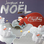 Carte Joyeux Noël avec Enveloppe Blanche 15x15cm