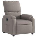vidaXL Fauteuil inclinable Taupe Tissu