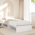 vidaXL Lit de jour sans matelas blanc 90x200 cm bois de pin massif