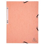 Chemise à élastique 3 rabats carton exacompta aquarel  24 x 32 dos 3 cm couleurs assorties - lot de 5