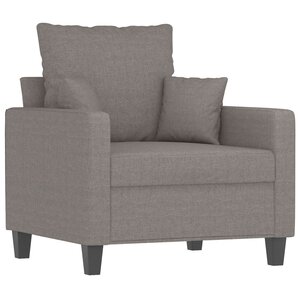 vidaXL Fauteuil Taupe 60 cm Tissu