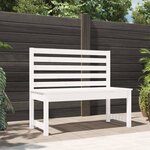 vidaXL Banc de jardin blanc 109 cm bois massif de pin