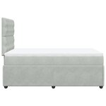 vidaXL Sommier à lattes de lit et matelas gris clair 120x190cm velours