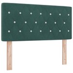 lit box spring vidaXL avec matelas et LED vert foncé 90x190 cm velours
