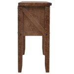 vidaXL Table console Bois massif de sapin 131 x 35 5 x 75 cm Marron