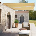 vidaXL Auvent automatique sur pied 350x250 cm Jaune/Blanc