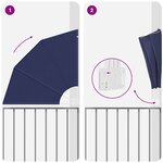 vidaXL Écran de confidentialité pour balcon Bleu marine 115 x 115 cm