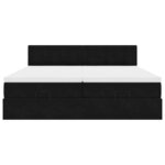 VidaXL Cadre de lit ottoman avec matelas noir 200x200cm velours