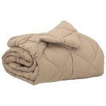 vidaXL Duvet complet toute l'année Taupe 220 x 155 cm Microfibre