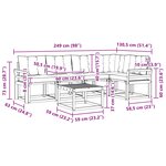 vidaXL Ensemble de canapés d'extérieur 6 pc Blanc et crème