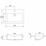 vidaXL Lavabo en granit 600 x 450 x 120 mm Noir